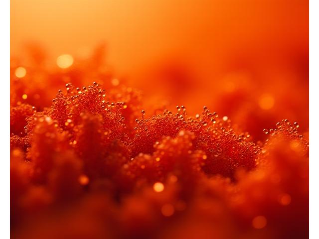 Microscopic view of perfectly dispersed pigment particles