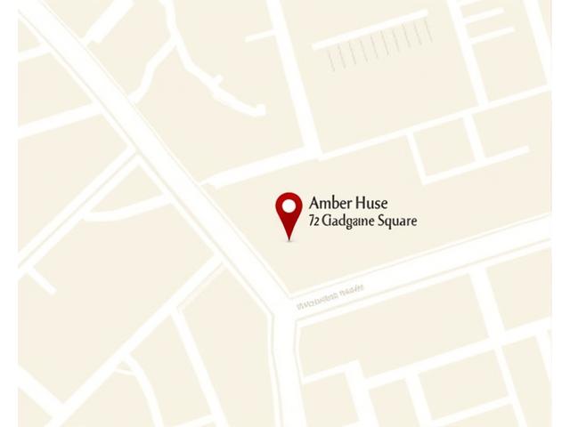 Static map showing Amber Hues location at 72 Cadogan Square in Knightsbridge, London, with nearby landmarks and tube stations.